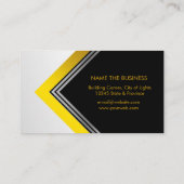 Carte De Visite Silver Gold Géométrique Finance moderne Noir (Dos)