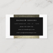 Carte De Visite Silver Gold Parties scintillant V3 Modern Trendy E (Dos)