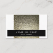 Carte De Visite Silver Gold Parties scintillant V3 Modern Trendy E (Devant)