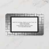 Carte De Visite Silver Grey Blanc Unique tendance Creative (Dos)