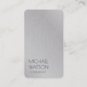Carte De Visite Silver Grey Simple Plain Consultant tendance (Devant)