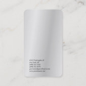 Carte De Visite Silver Grey Simple Plain Professionnel tendance (Dos)