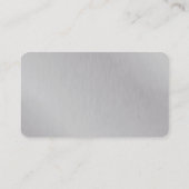 Carte De Visite Silver Grey tendance Plain élégant Simple (Dos)