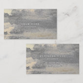 Carte De Visite Silver Grungy Sepia Gold Cement Mur Gris Minimal (Devant / Derrière)