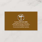 Carte De Visite Silver Hammer On Timber Wood Grain (Dos)