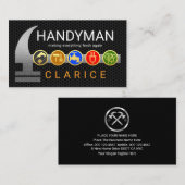 Carte De Visite Silver Hammer On Wire Mesh Handyman Tools (Devant / Derrière)