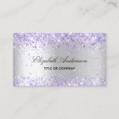 Carte De Visite Silver lavande photo code QR (Devant)