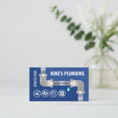 Carte De Visite Silver Leaking Water Pipe Plumbing (Debout devant)