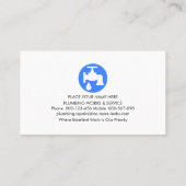 Carte De Visite Silver Leaking Water Pipe Plumbing (Dos)