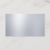 Carte De Visite Silver Look élégant moderne chic glam professionne (Dos)