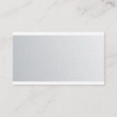 Carte De Visite Silver Look Luxe Premium Linen tendance (Dos)