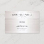 Carte De Visite Silver Look Moderne Simple élégant Modèle tendance (Dos)