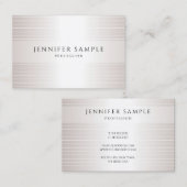 Carte De Visite Silver Look Moderne Simple élégant Modèle tendance (Devant / Derrière)