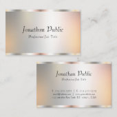 Carte De Visite Silver Look Professionnel Élégant Modèle moderne (Devant / Derrière)