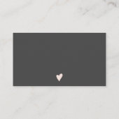 Carte De Visite SIlver marbre blanc merci fait avec amour (Dos)