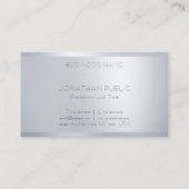 Carte De Visite Silver Modèle moderne Monogramme Professionnel (Dos)