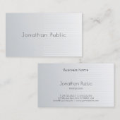 Carte De Visite Silver Modèle Professionnel Luxe Moderne Élégant (Devant / Derrière)
