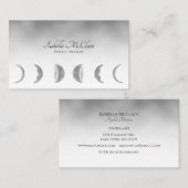 Carte De Visite Silver Moon Moderne Psychique Moyen (Devant / Derrière)