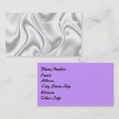 Carte De Visite Silver Satin (Devant / Derrière)