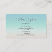 Carte De Visite Silver Sea Turtle | Coastal Q (Dos)