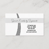 Carte De Visite Silver Sliver Faux Parties scintillant Photo profe (Dos)