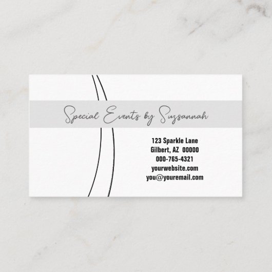 Carte De Visite Silver Sliver Faux Parties scintillant Photo profe (Dos)