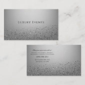 Carte De Visite Silver Sparkle Sparkle Parties scintillant Fête Or (Devant / Derrière)