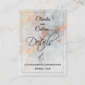 Carte De Visite Silver Stone Quarry Online RSVP & Détails Puissant (Dos)