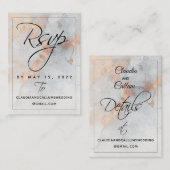 Carte De Visite Silver Stone Quarry Online RSVP & Détails Puissant (Devant / Derrière)