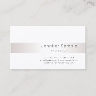 Carte De Visite Silver tendance moderne look Design simple Luxe