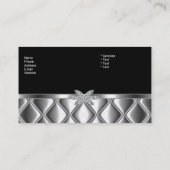 Carte de visite Silver Tile Trim Diamond Jewel (Dos)