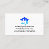 Carte De Visite Silver Water Pipeline Leaking Water (Dos)