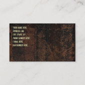 Carte de visite simili cuir éraillé de brun foncé (Dos)