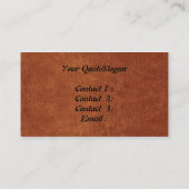 Carte de visite simili cuir usiné 2 (Dos)