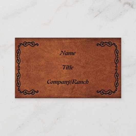 Carte de visite simili cuir usiné 2 (Devant)