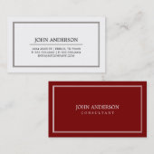 Carte de visite simple (Devant / Derrière)