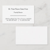 Carte de visite simple (Devant / Derrière)