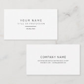 Carte de visite simple (Devant / Derrière)