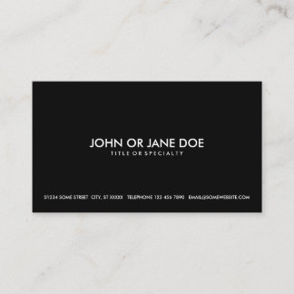 Carte De Visite simple