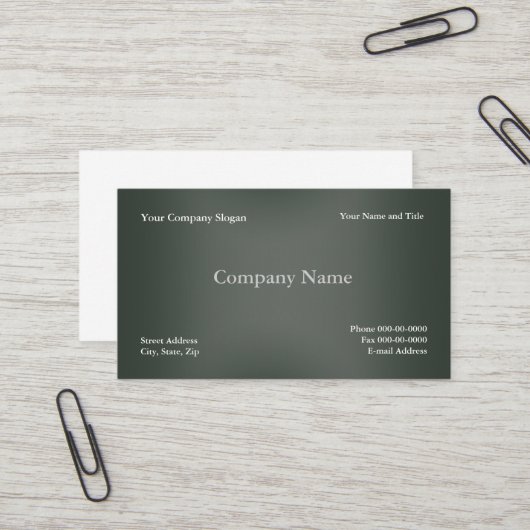 Carte de visite simple (Devant/Arrière en situation)