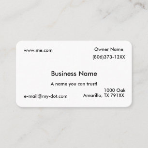 Carte de visite simple