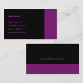 Carte de visite simple (Devant / Derrière)