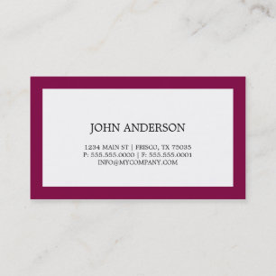 Carte de visite simple