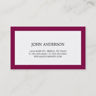 Carte de visite simple