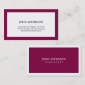 Carte de visite simple (Devant / Derrière)
