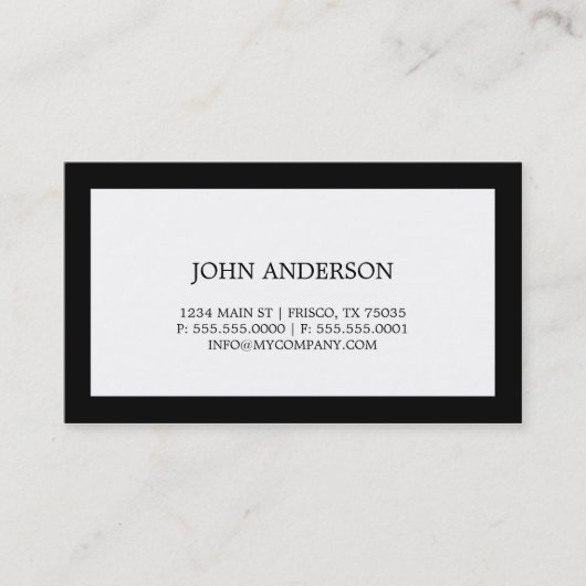 Carte de visite simple (Devant)