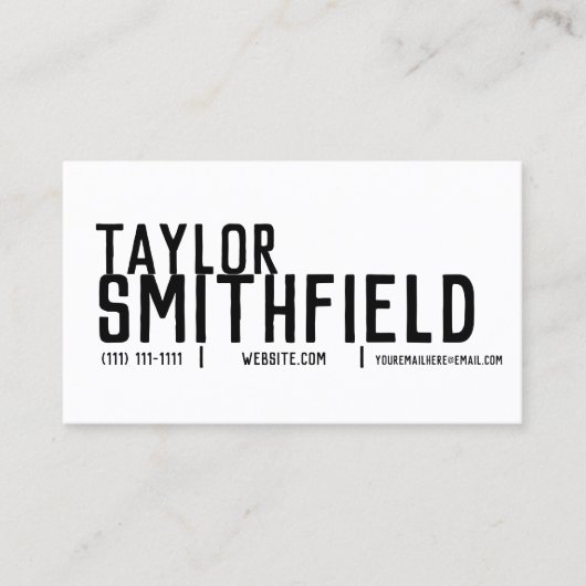carte de visite simple (Devant)