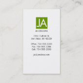 Carte De Visite Simple (Dos)