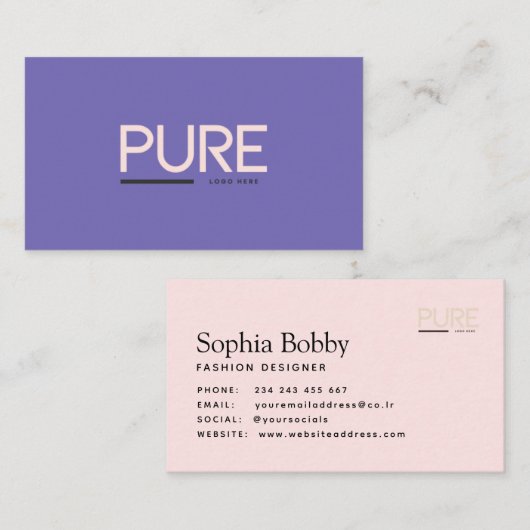 carte de visite simple (Devant / Derrière)