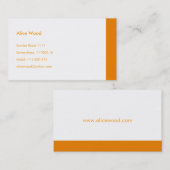 Carte de visite simple (Devant / Derrière)